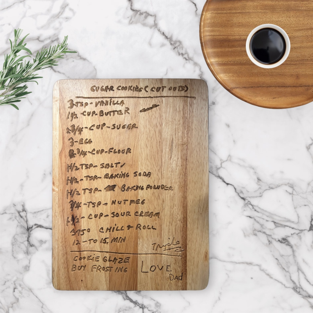 Beautifully engraved cutting boards by Creative Adventure Co.